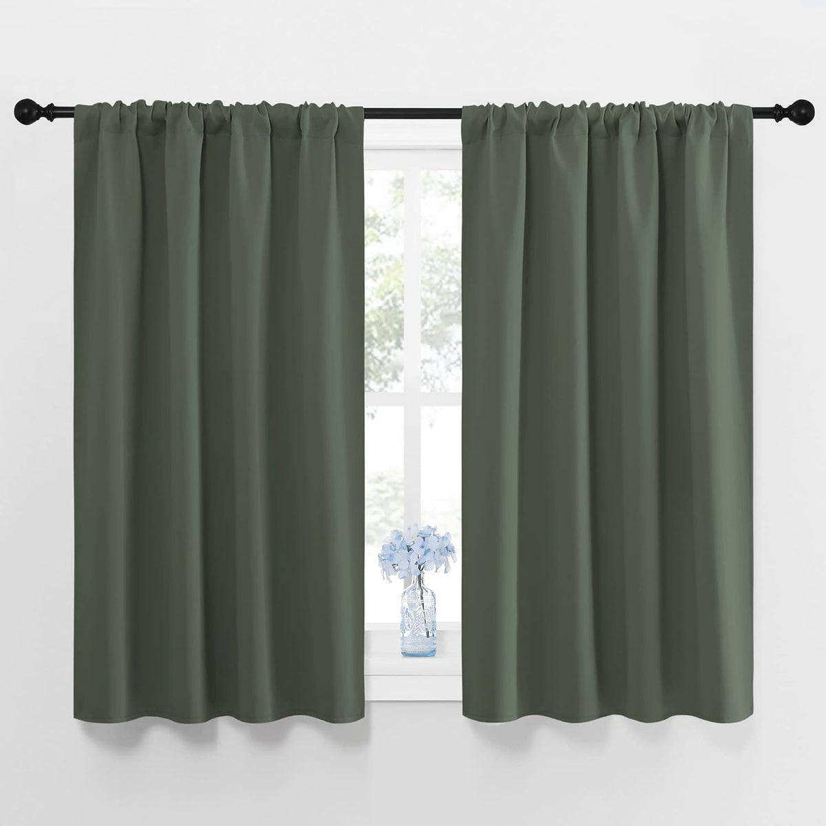 48"L x 42"W polyester curtains