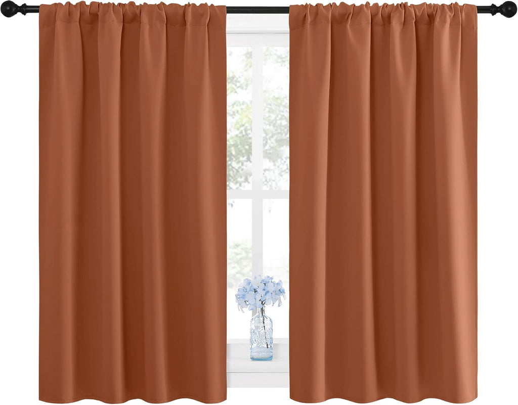 48"L x 42"W polyester curtains in Burnt Orange, alternate view 2