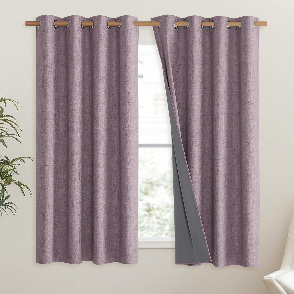 48"L x 52"W polyester curtains, alternate view 2