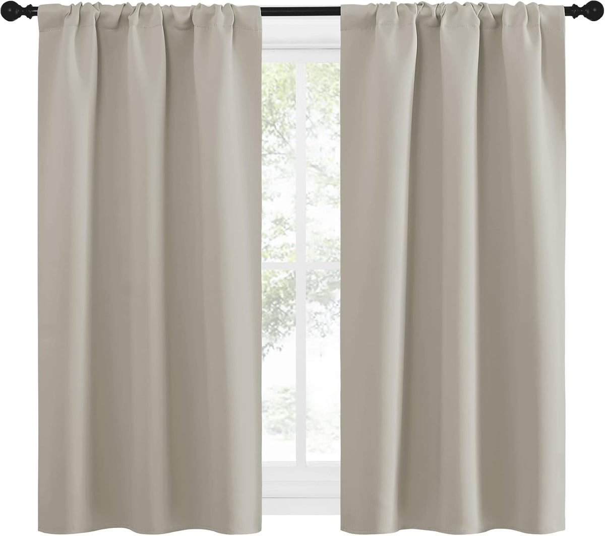50"L x 29"W polyester curtains in Natural, alternate view 2