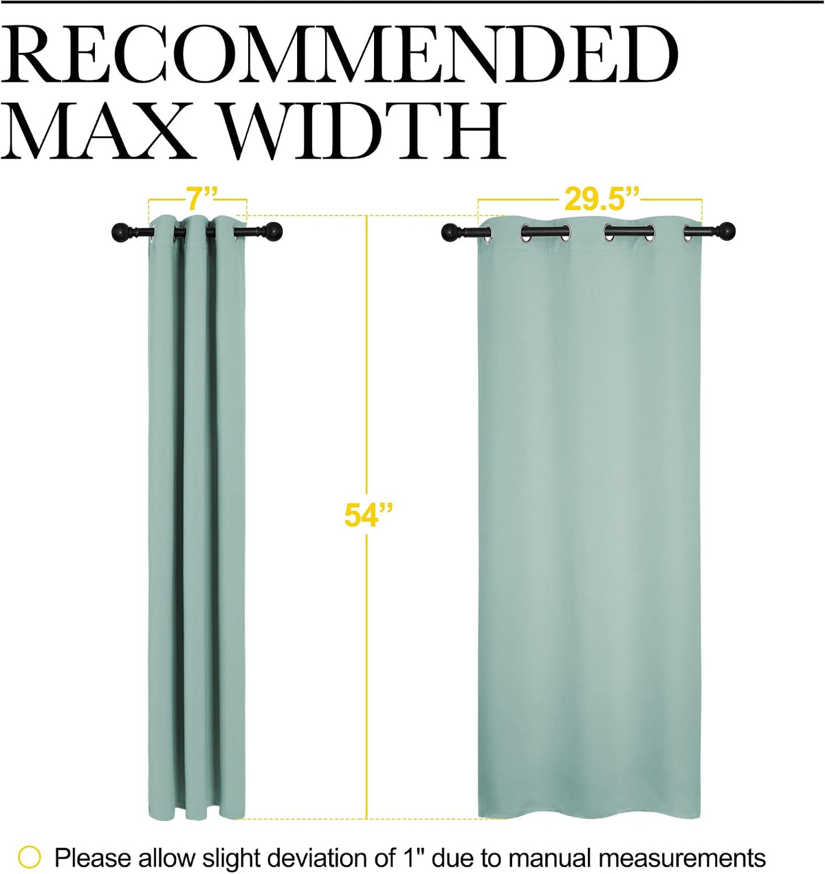 54"L x 34"W polyester curtains in Aqua, alternate view 7