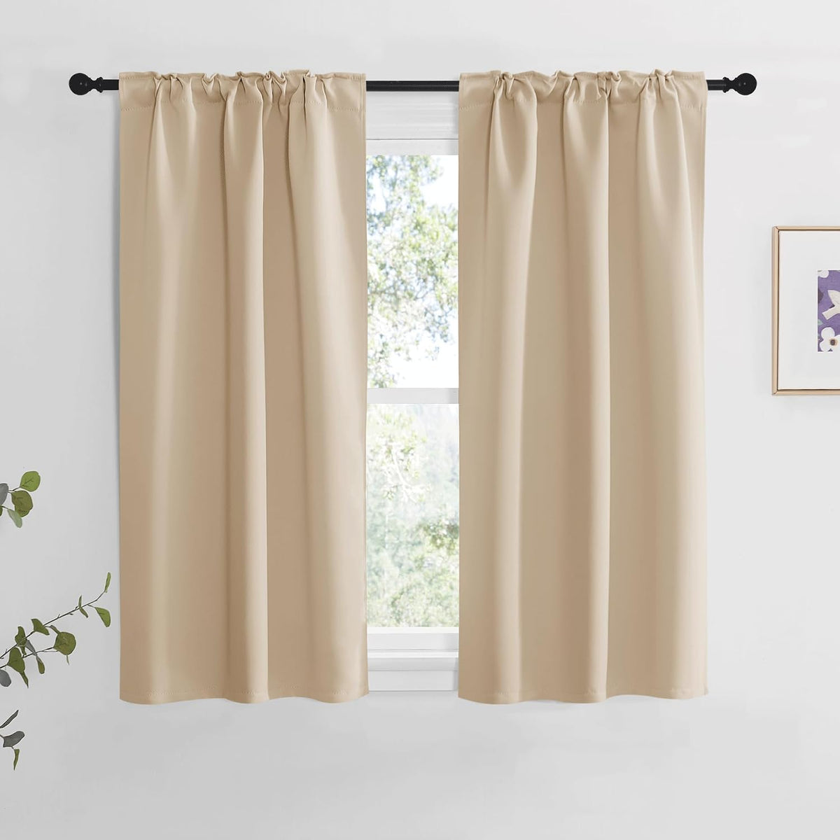 54"L x 34"W polyester curtains in Biscotti Beige, alternate view 2
