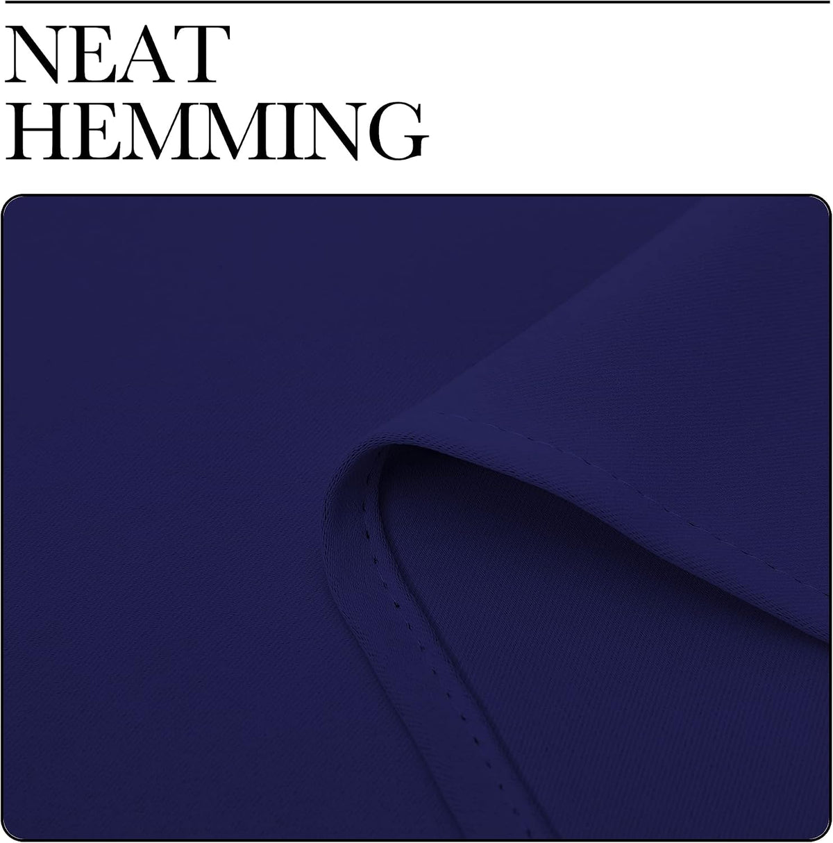 54"L x 34"W polyester curtains in Navy Blue, alternate view 7