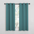 54"L x 34"W polyester curtains in Sea Teal