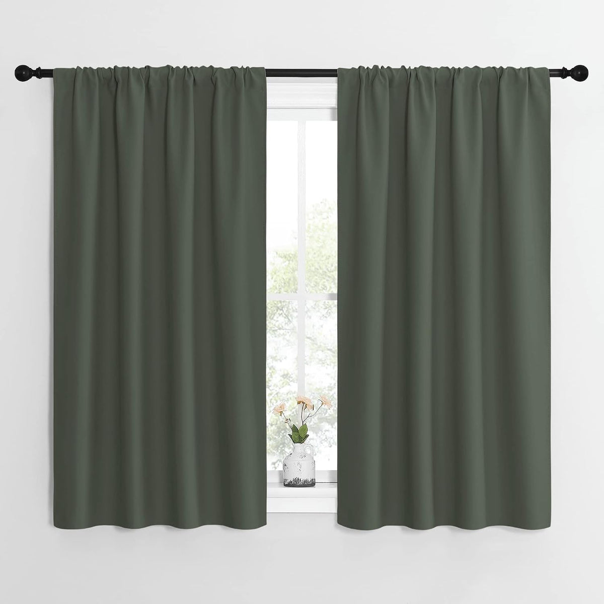 54"L x 42"W polyester curtains