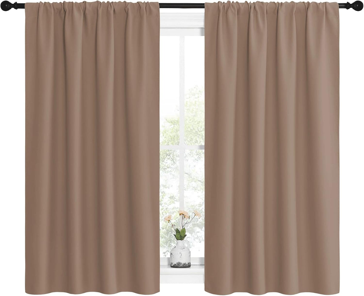 54"L x 42"W polyester curtains in Cappuccino, alternate view 2