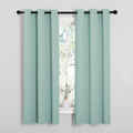 63"L x 34"W polyester curtains in Aqua