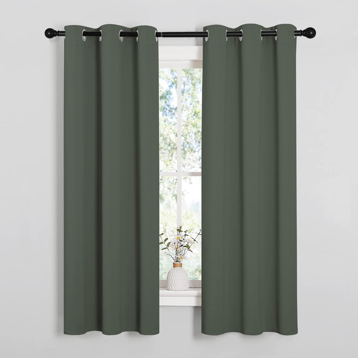 63"L x 34"W polyester curtains