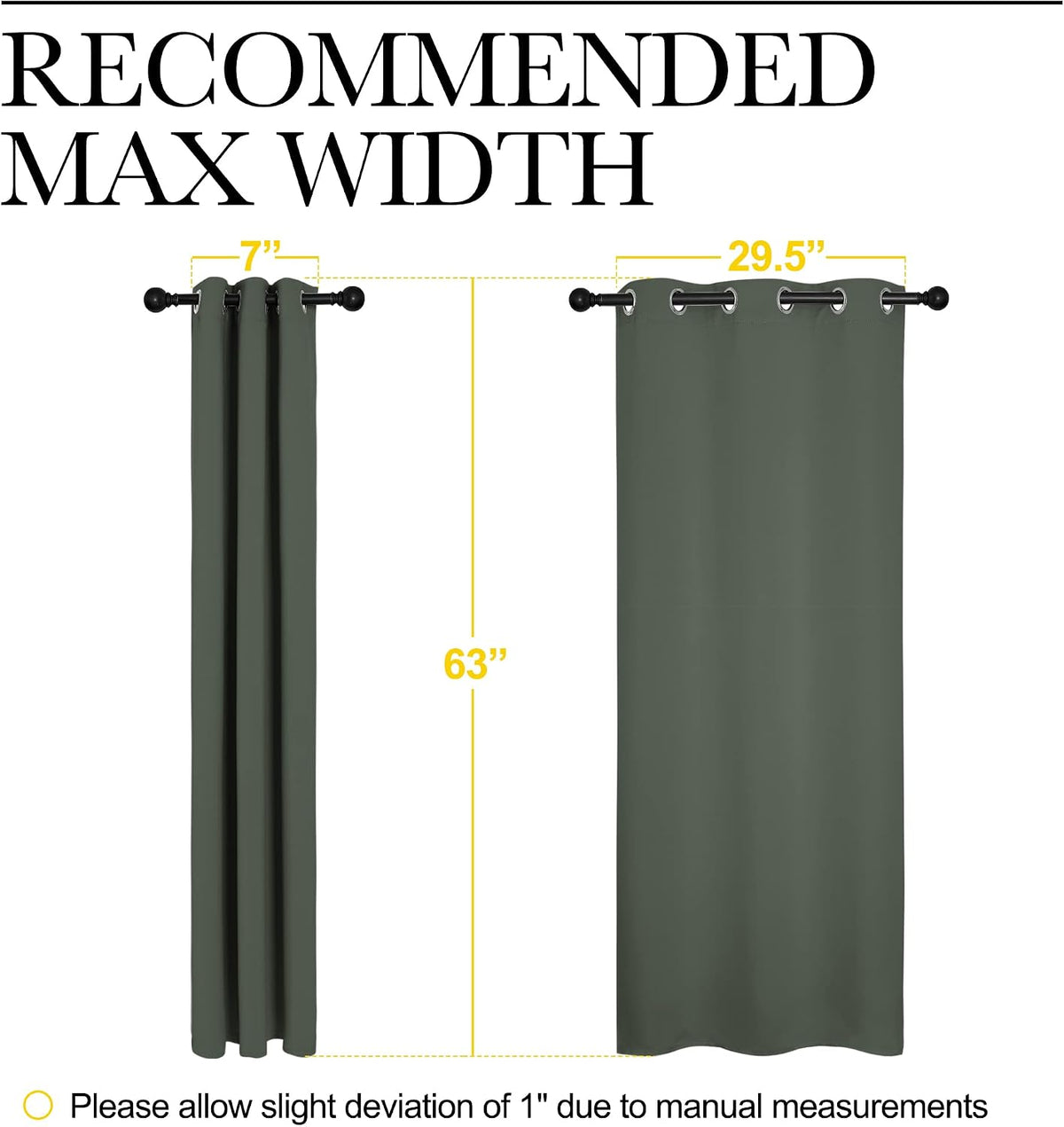 63"L x 34"W polyester curtains, alternate view 7