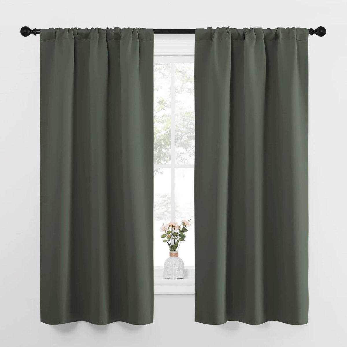 63"L x 34"W polyester curtains