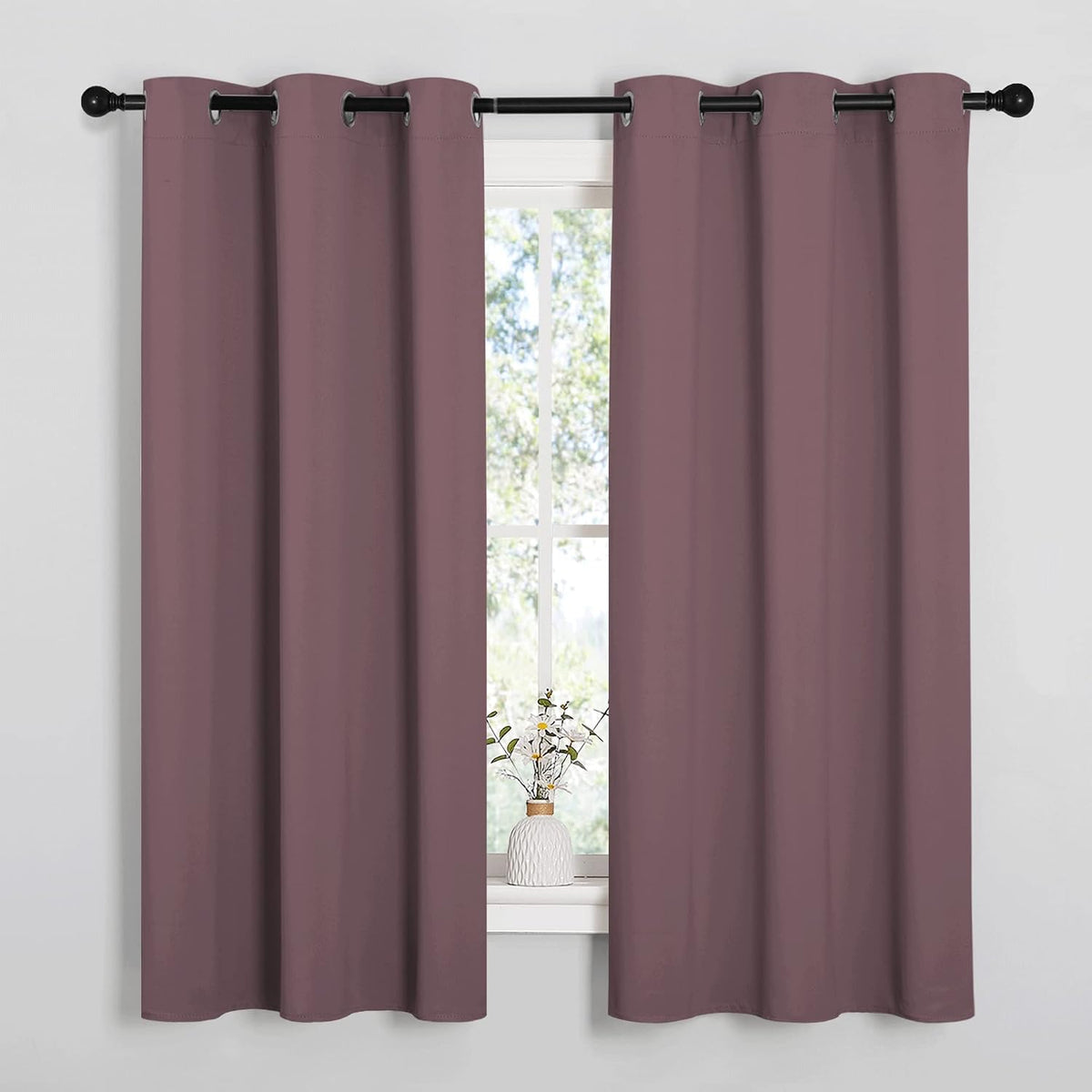 63"L x 42"W polyester curtains
