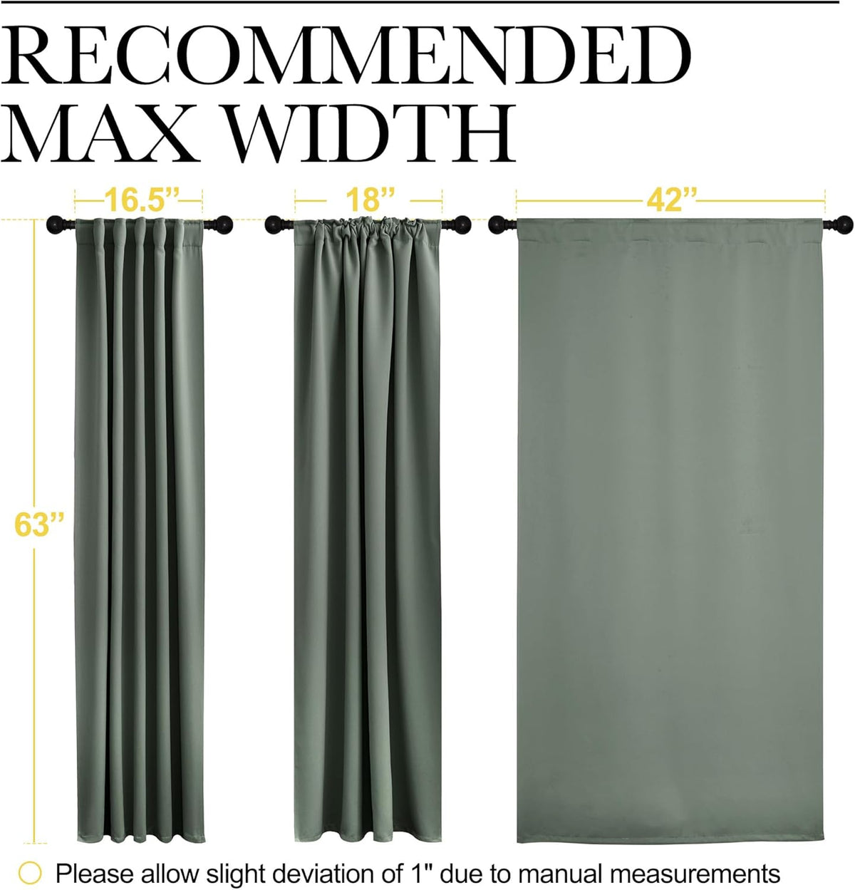 63"L x 42"W polyester curtains, alternate view 7
