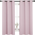 63"L x 42"W polyester curtains in Baby Pink