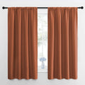 63"L x 42"W polyester curtains in Burnt Orange