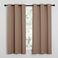 63"L x 42"W polyester curtains in Cappuccino