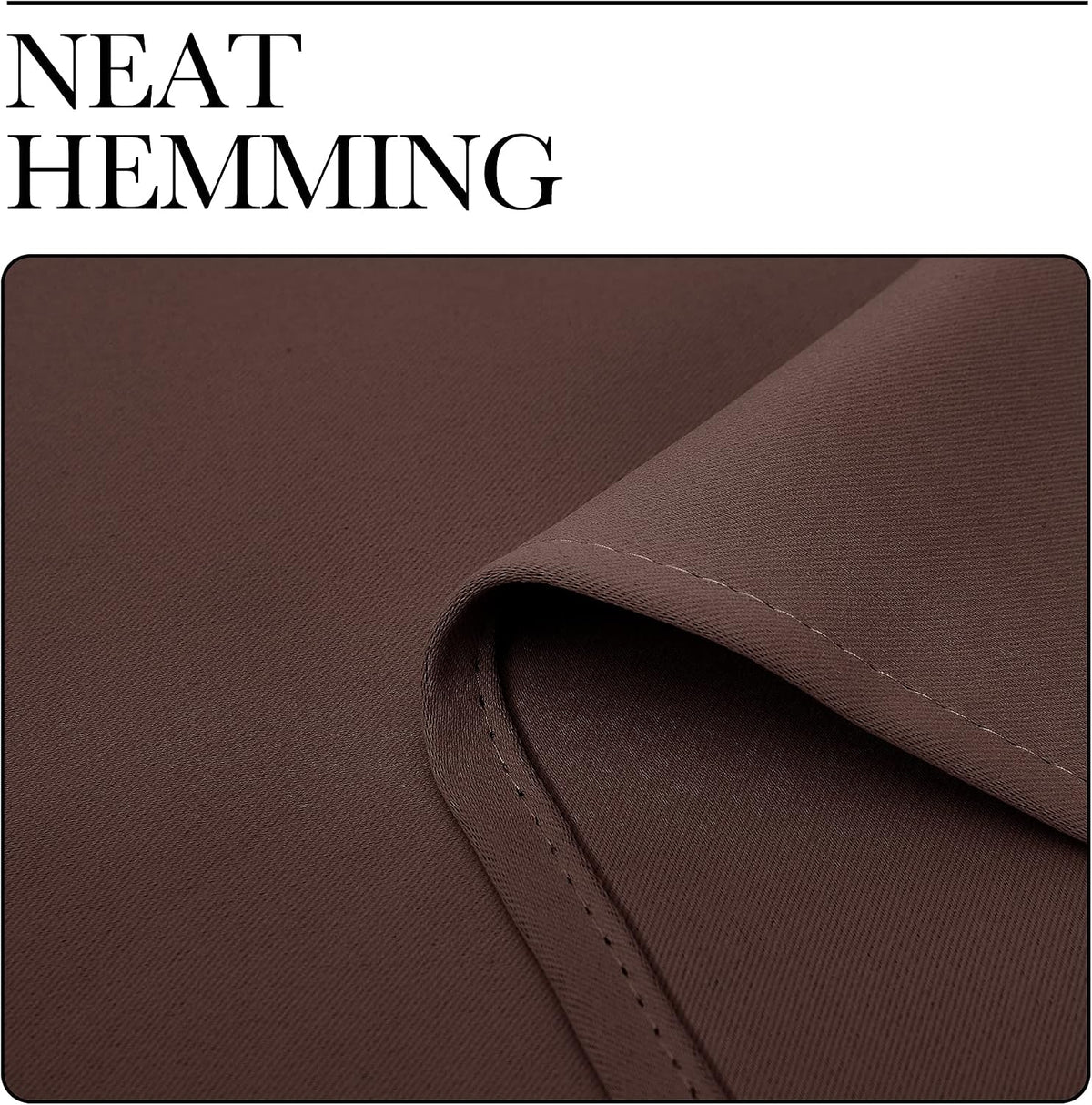 63"L x 42"W polyester curtains in Chocolate Brown, alternate view 7