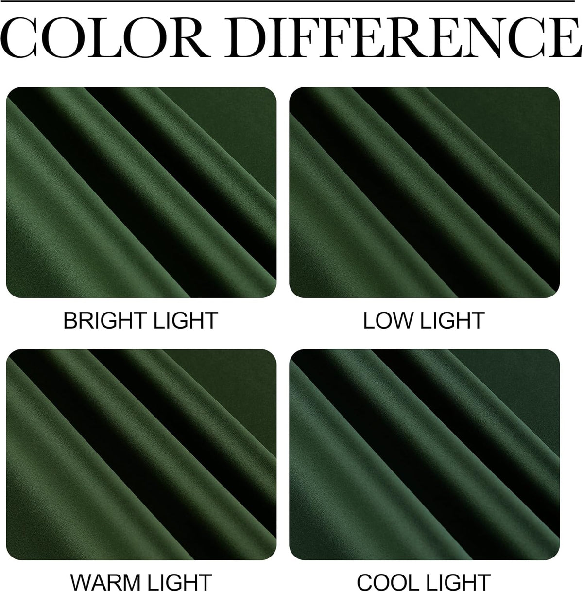63"L x 42"W polyester curtains in Dark Green, alternate view 5