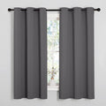 63"L x 42"W polyester curtains in Grey