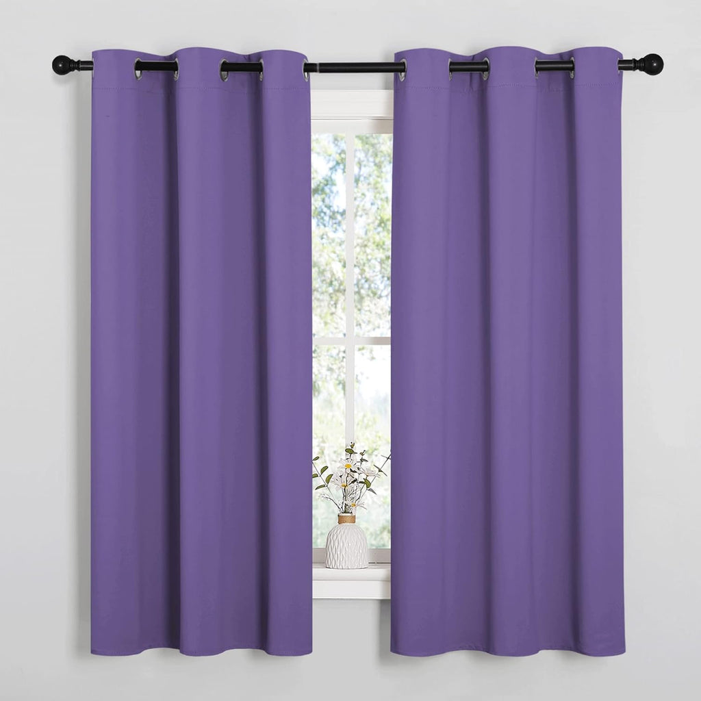 63"L x 42"W polyester curtains in Lilac Purple