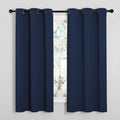 63"L x 42"W polyester curtains in Navy