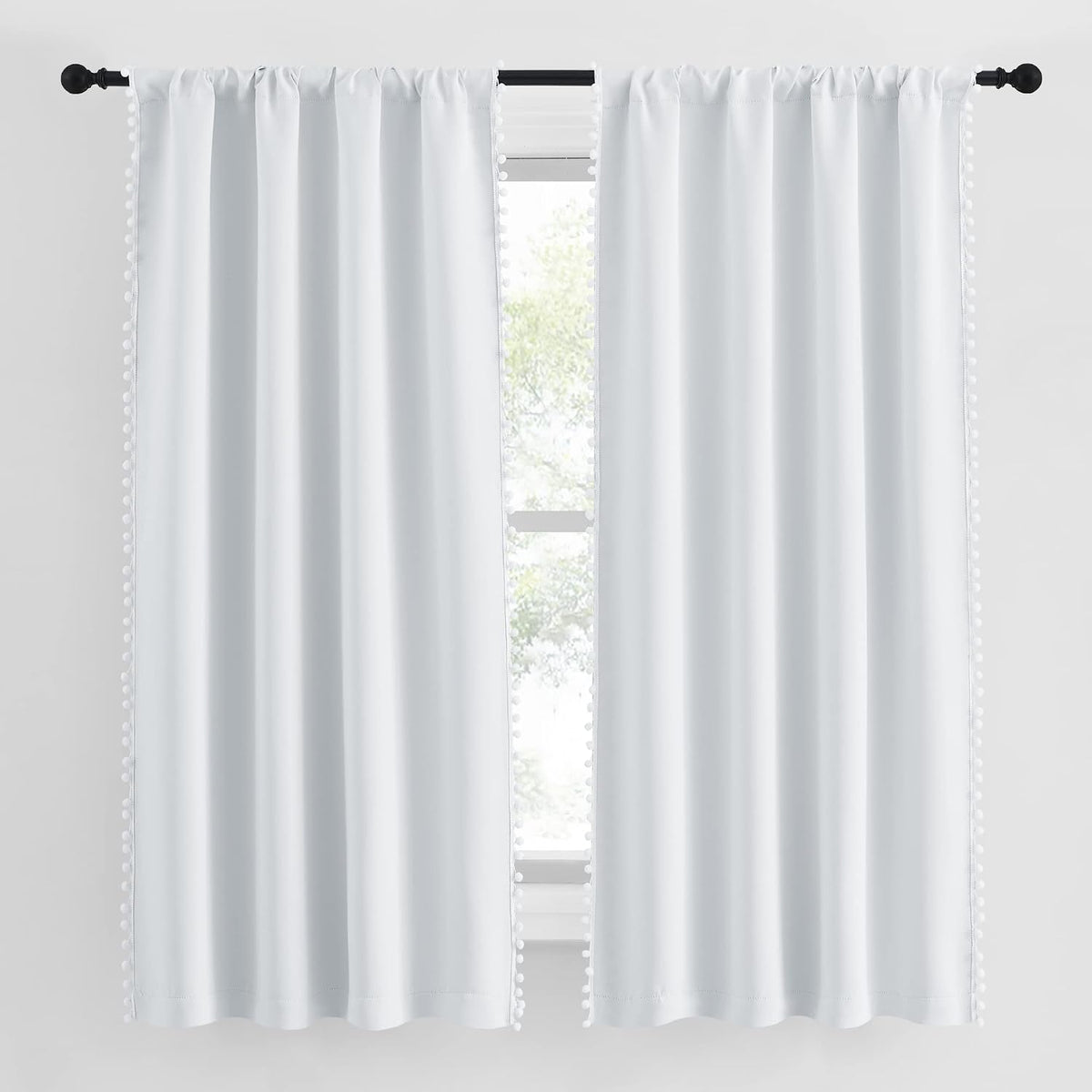 63"L x 42"W polyester curtains in Off White, alternate view 8