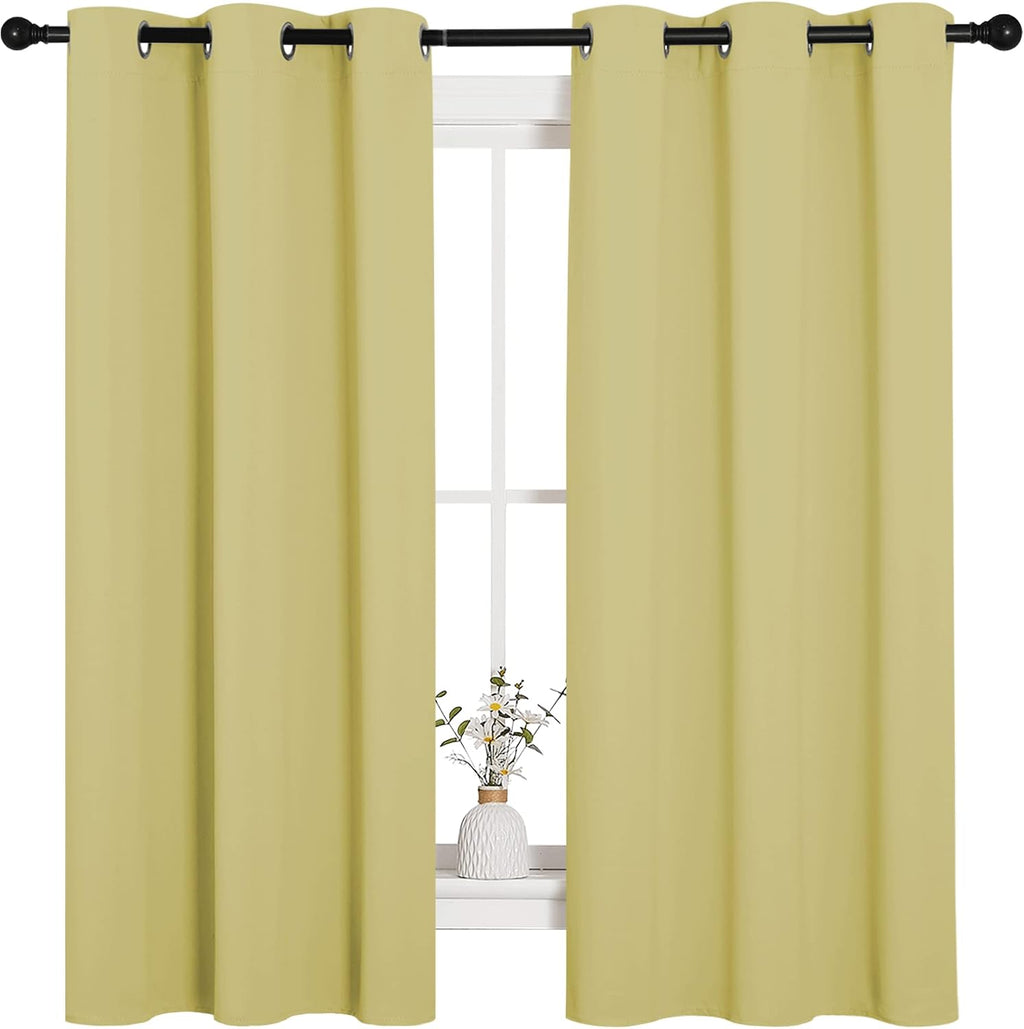 63"L x 42"W polyester curtains in Paler Yellow, alternate view 2