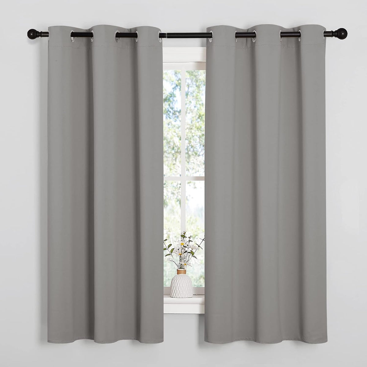63"L x 42"W polyester curtains in Sand Color