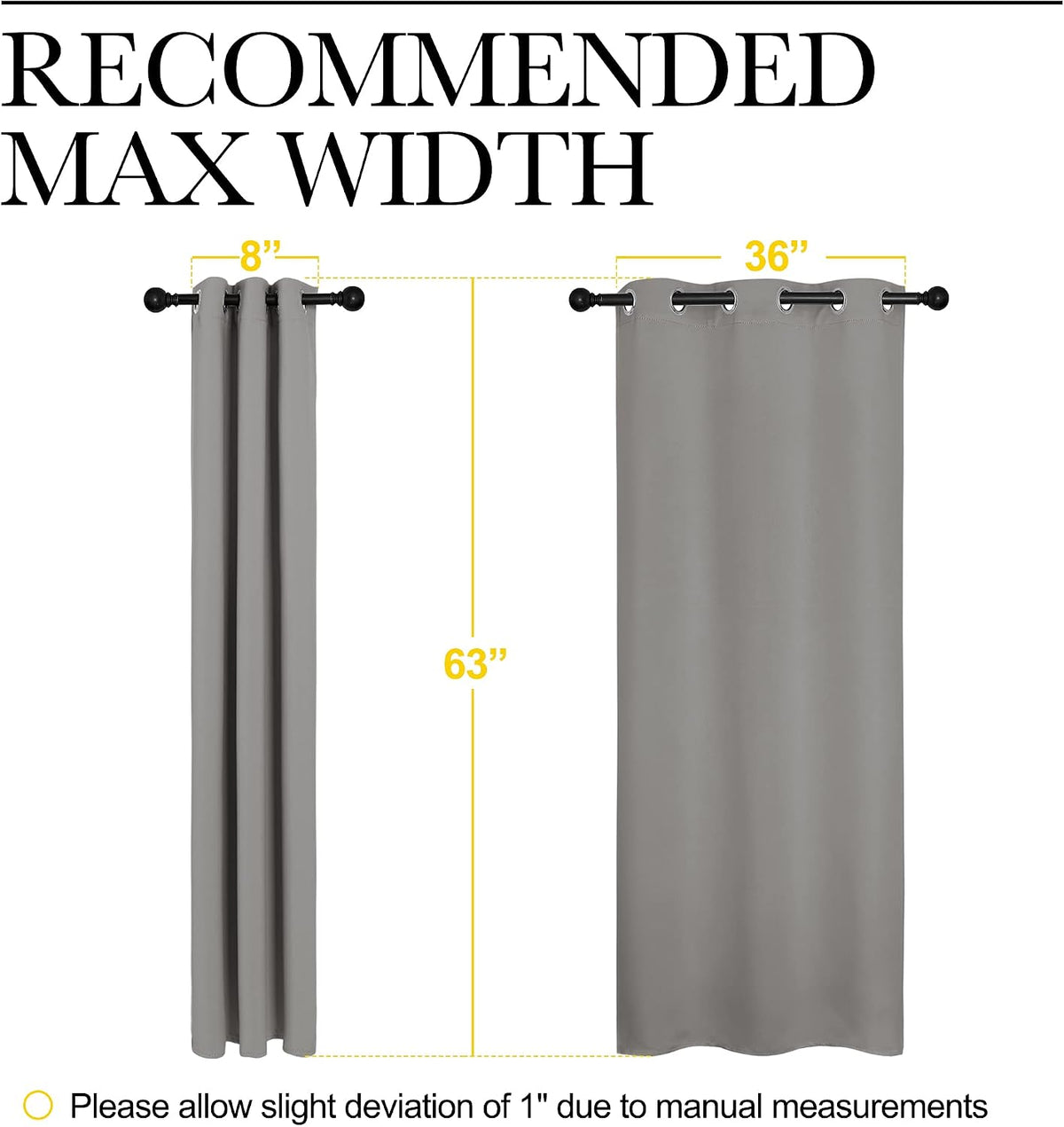 63"L x 42"W polyester curtains in Sand Color, alternate view 6