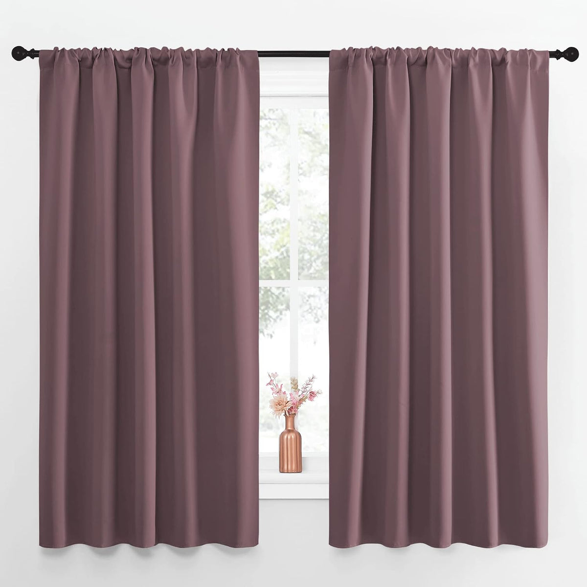 63"L x 52"W polyester curtains