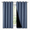 63"L x 52"W polyester curtains in Stone Blue