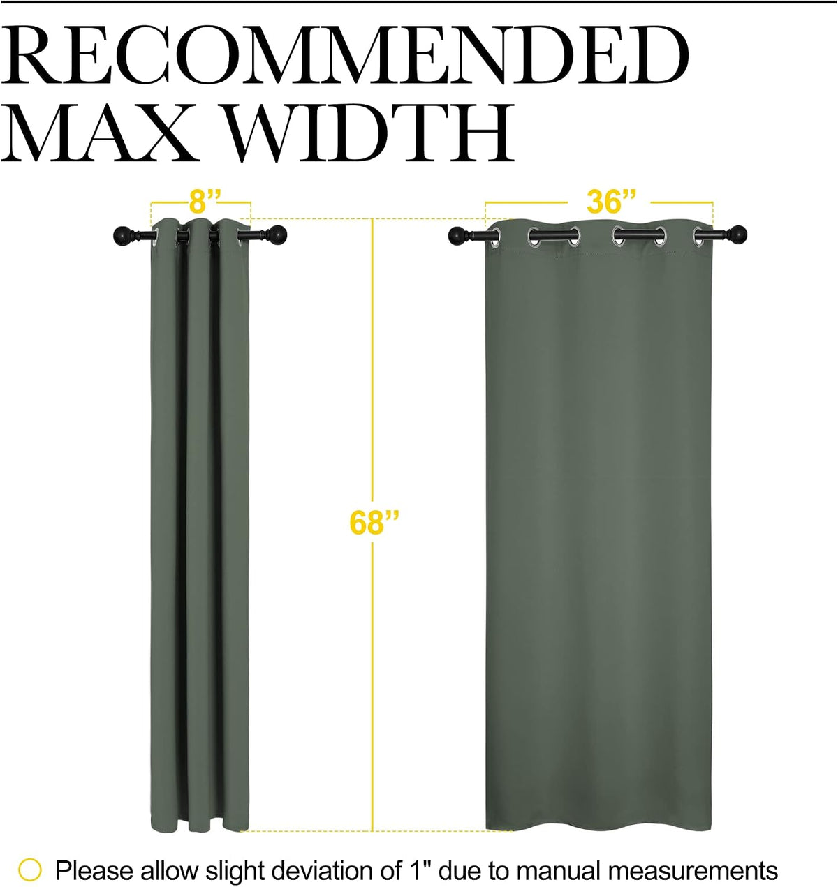 68"L x 42"W polyester curtains, alternate view 7