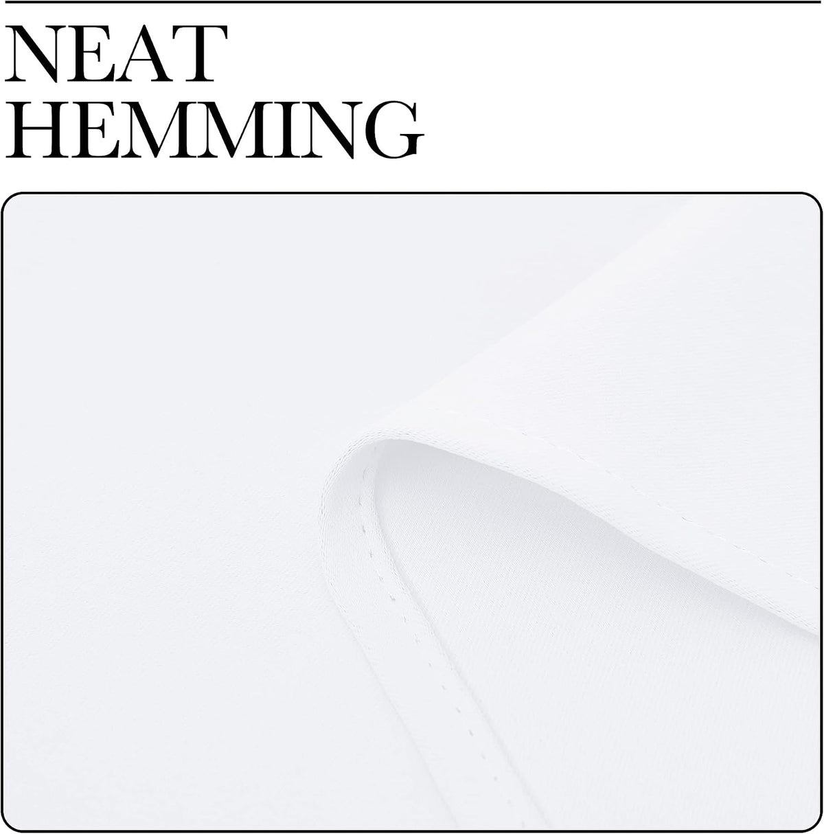68"L x 42"W polyester curtains in Pure White, alternate view 8