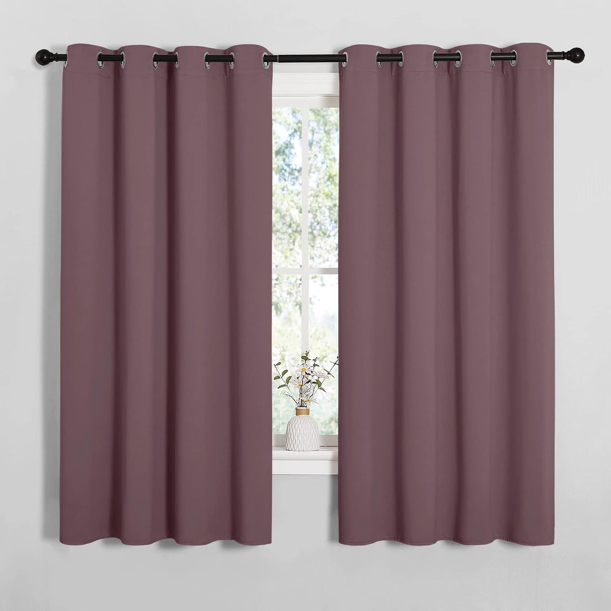 68"L x 55"W polyester curtains