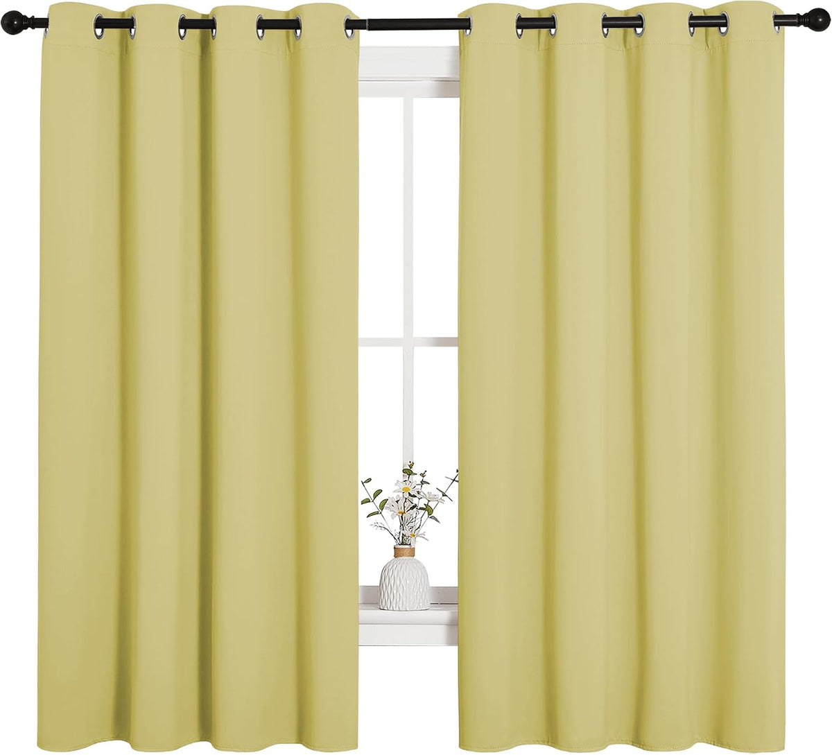 68"L x 55"W polyester curtains in Paler Yellow, alternate view 2