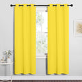 72"L x 34"W polyester curtains in Bright Yellow