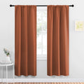 72"L x 34"W polyester curtains in Burnt Orange