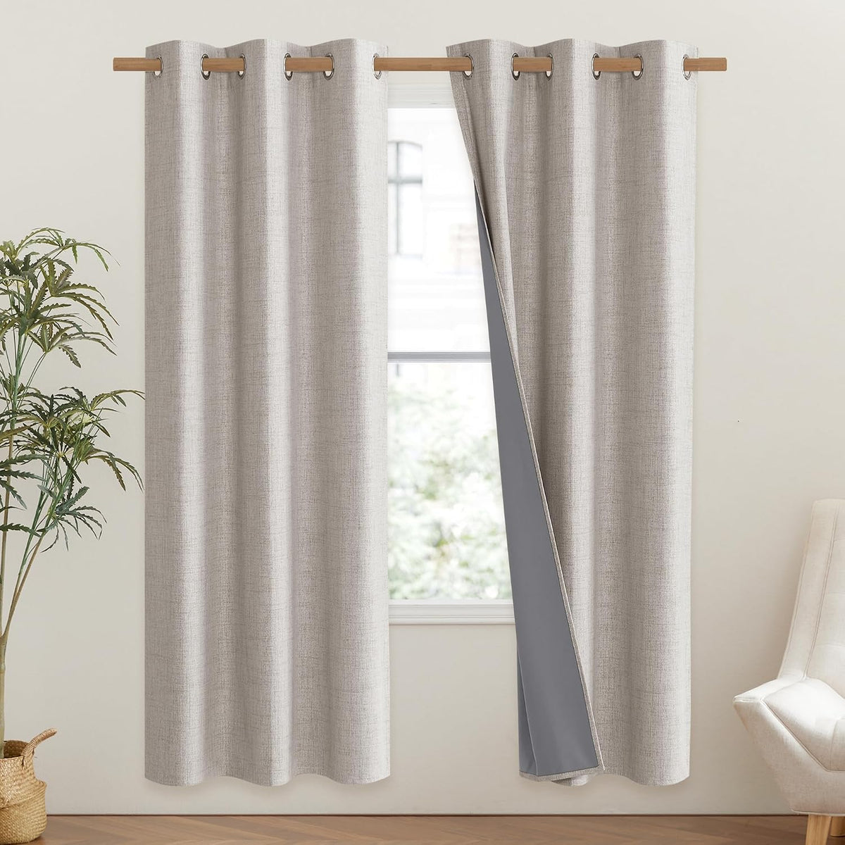 72"L x 42"W polyester curtains, alternate view 2