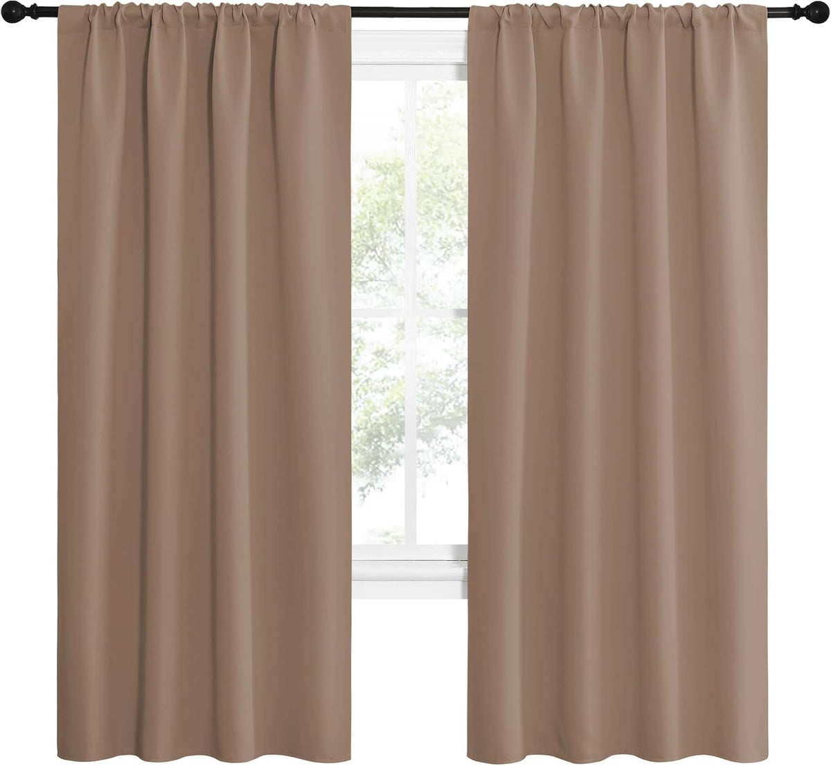 72"L x 42"W polyester curtains in Cappuccino, alternate view 2