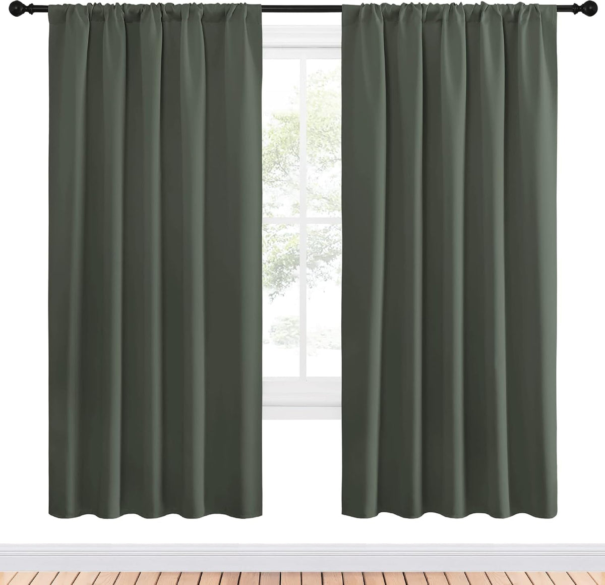 72"L x 52"W polyester curtains, alternate view 2