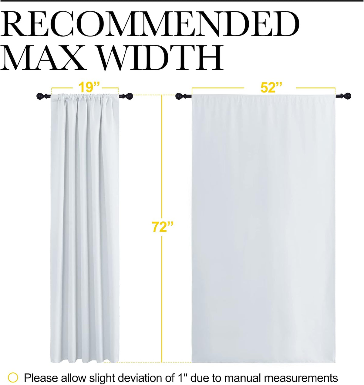 72"L x 52"W polyester curtains in Greyish White, alternate view 7