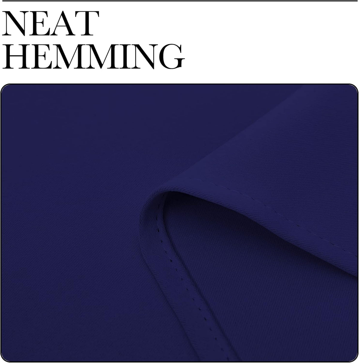 72"L x 52"W polyester curtains in Royal Blue, alternate view 8