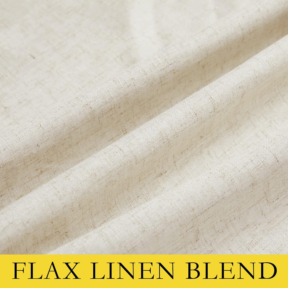 72"L x 62"W linen curtains in Natural, alternate view 8