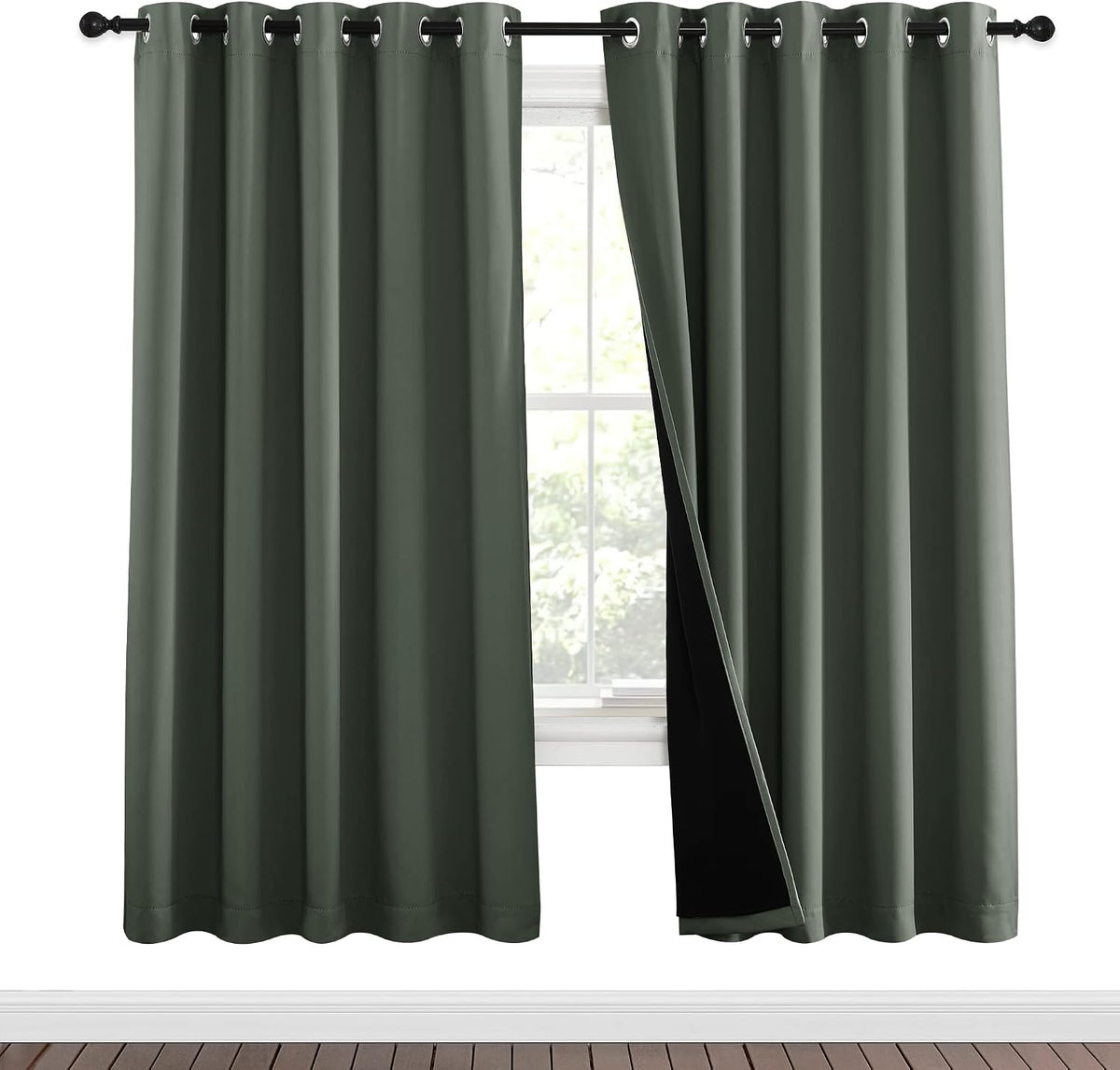 72"L x 62"W polyester curtains, alternate view 2
