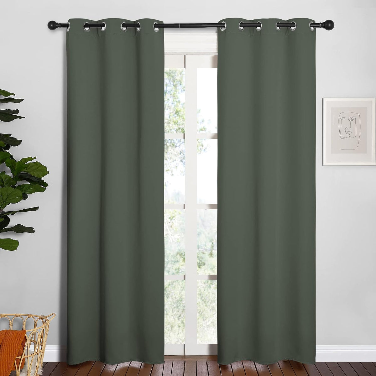84"L x 34"W polyester curtains