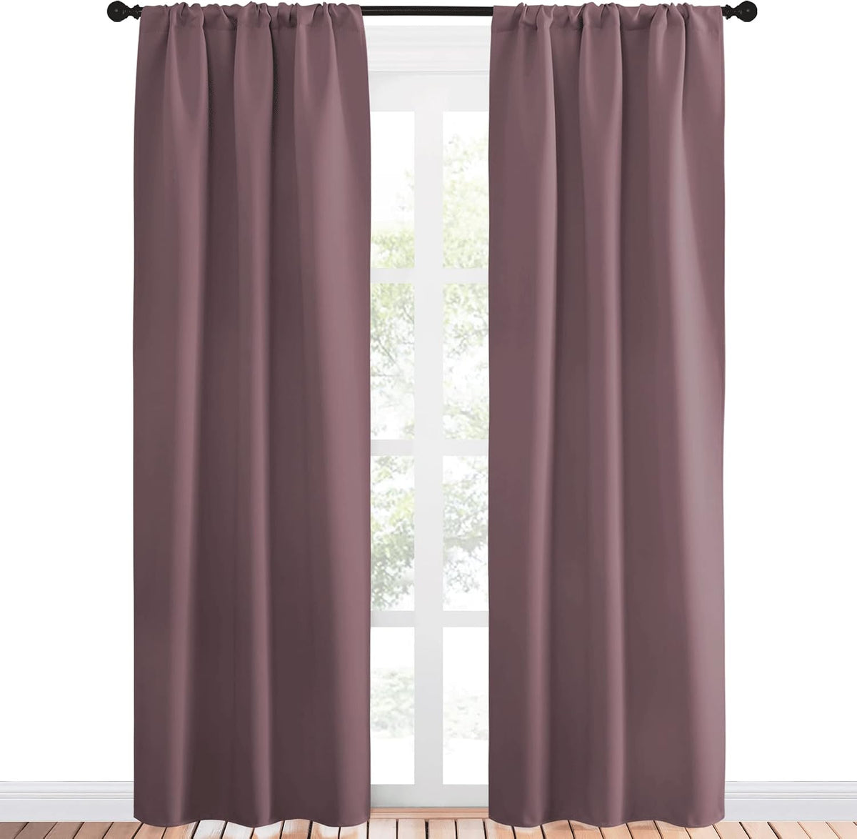 84"L x 34"W polyester curtains, alternate view 2