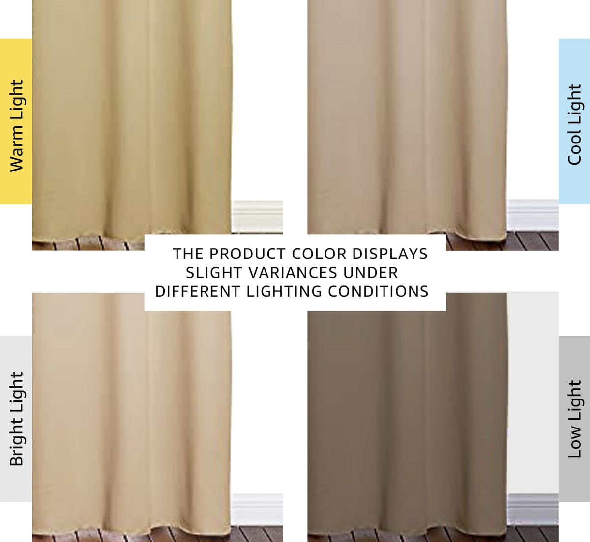 84"L x 42"W polyester curtains in Biscotti Beige, alternate view 3