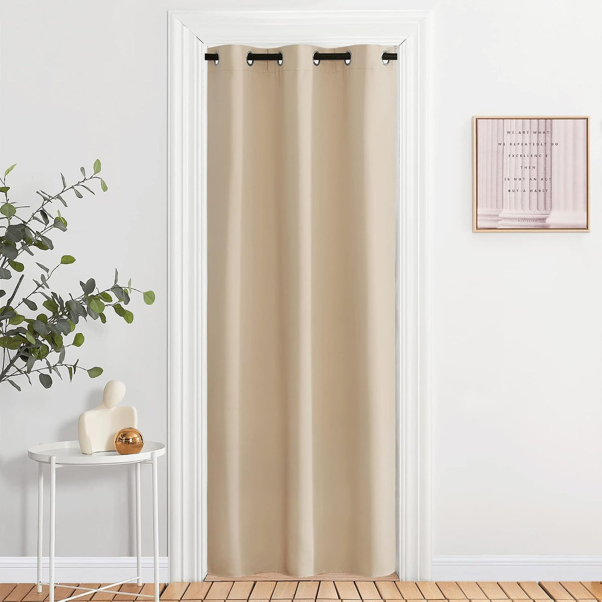 84"L x 42"W polyester curtains in Biscotti Beige