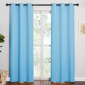 84"L x 42"W polyester curtains in Blue