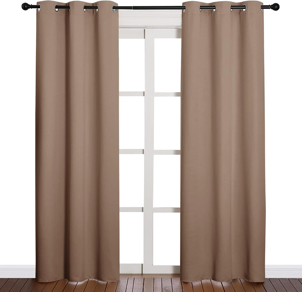 84"L x 42"W polyester curtains in Cappuccino, alternate view 2