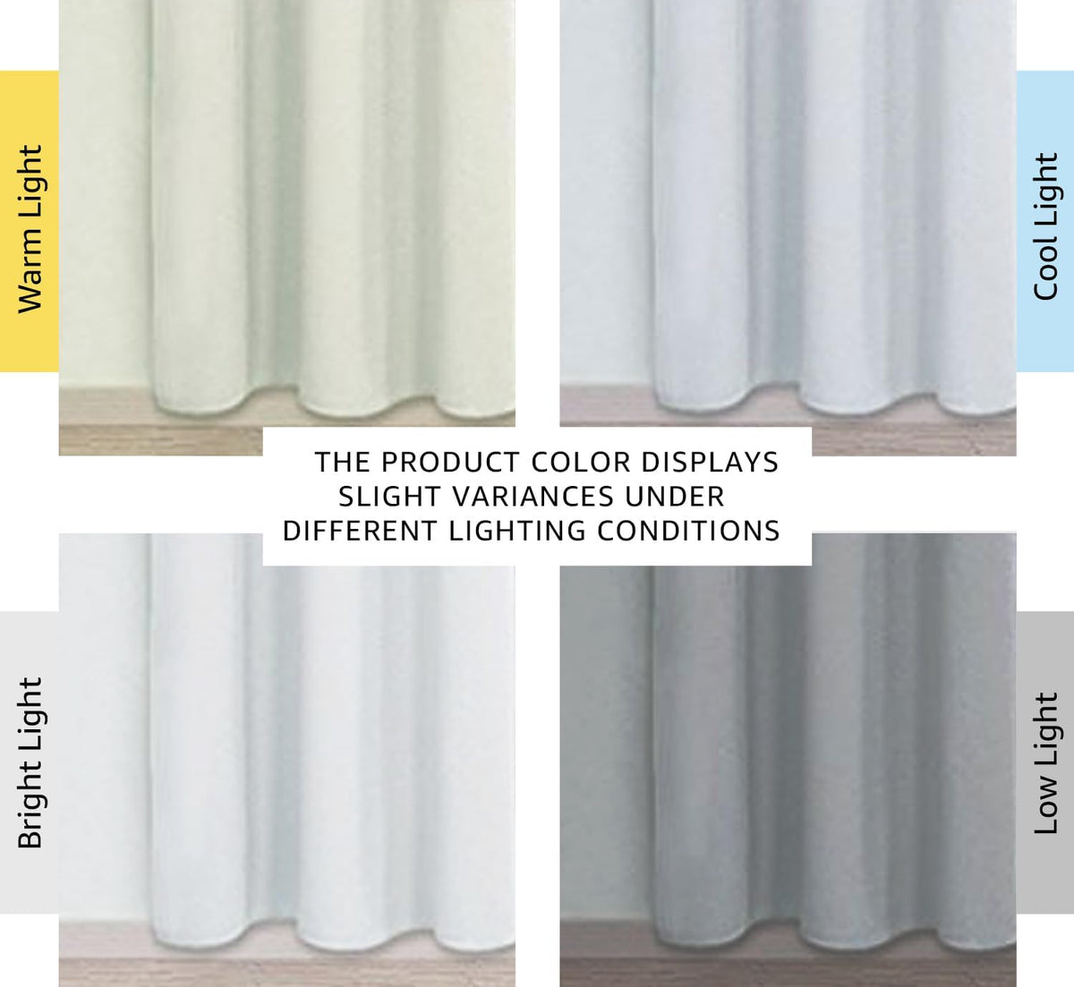 84"L x 42"W polyester curtains in Greyish White, alternate view 3
